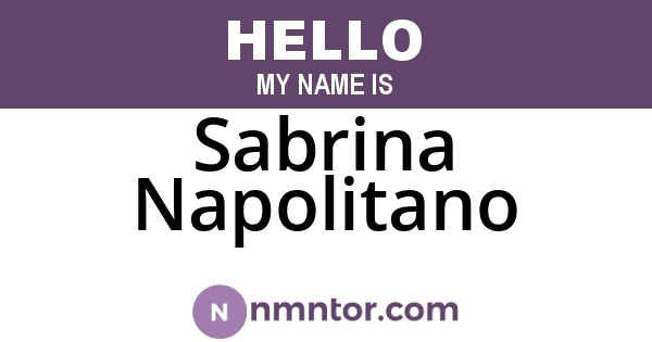 Sabrina Napolitano