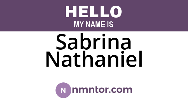 Sabrina Nathaniel
