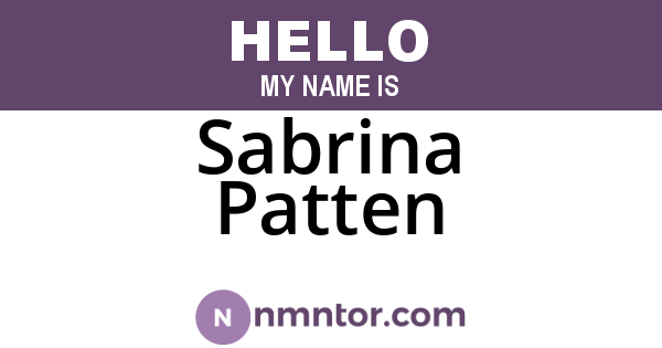 Sabrina Patten