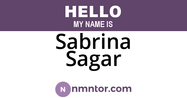 Sabrina Sagar