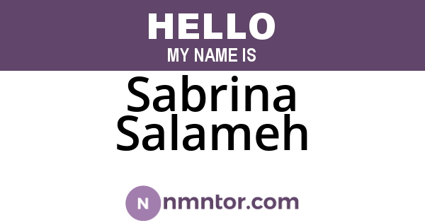 Sabrina Salameh