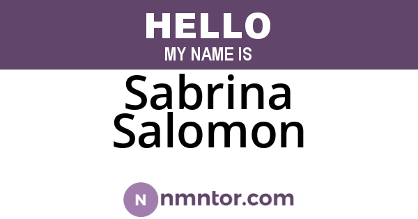 Sabrina Salomon
