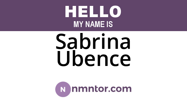 Sabrina Ubence