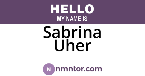 Sabrina Uher