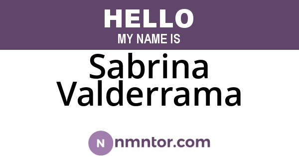 Sabrina Valderrama