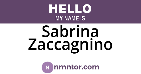 Sabrina Zaccagnino
