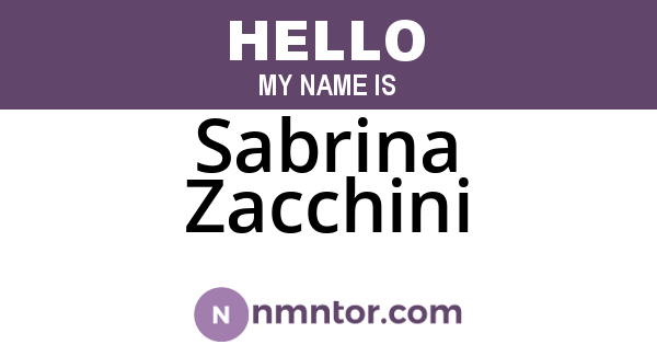 Sabrina Zacchini