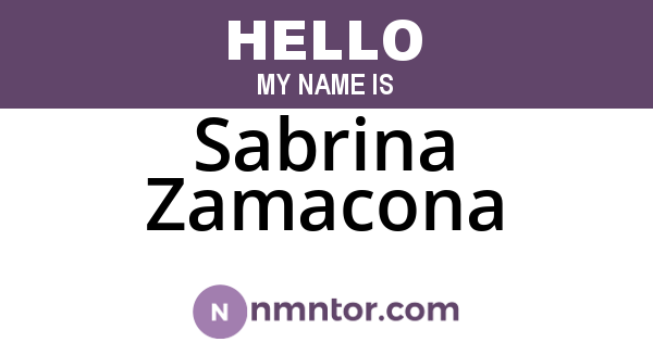 Sabrina Zamacona