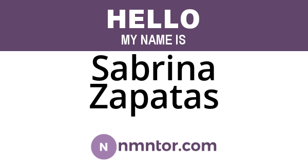 Sabrina Zapatas