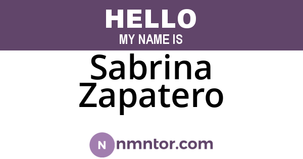 Sabrina Zapatero