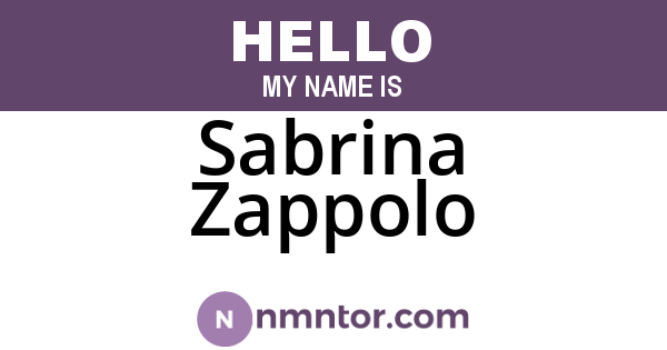 Sabrina Zappolo