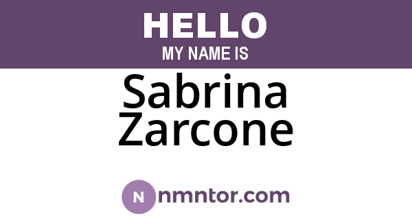 Sabrina Zarcone