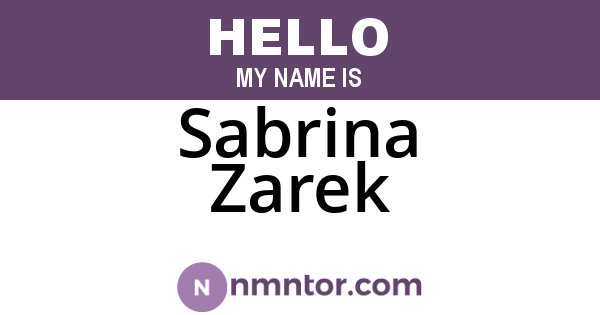 Sabrina Zarek