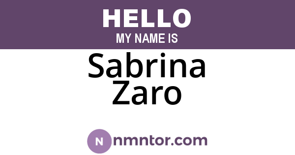 Sabrina Zaro