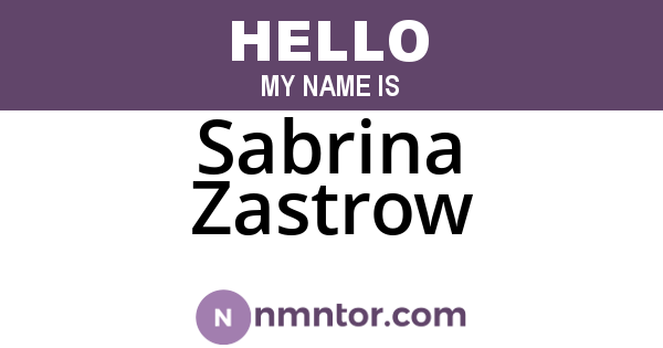 Sabrina Zastrow