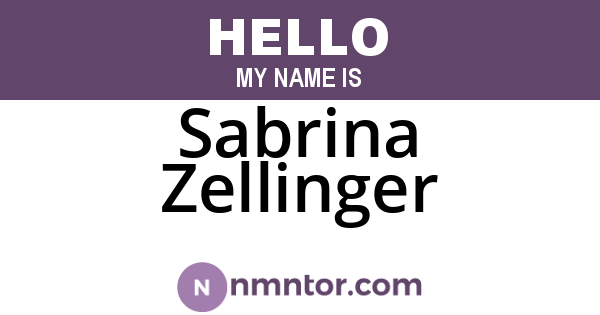 Sabrina Zellinger