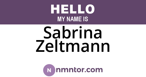 Sabrina Zeltmann