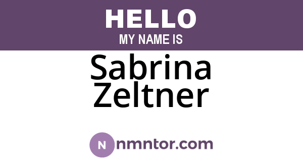 Sabrina Zeltner