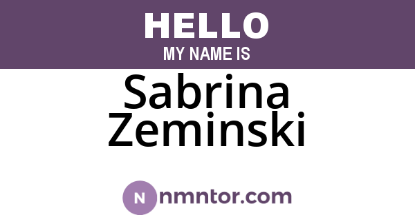 Sabrina Zeminski