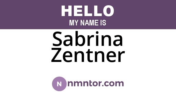 Sabrina Zentner