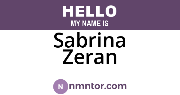 Sabrina Zeran