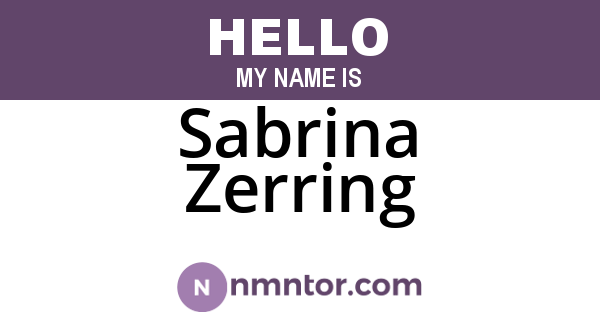 Sabrina Zerring