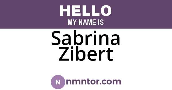 Sabrina Zibert