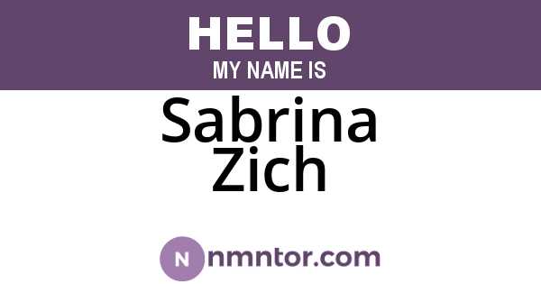 Sabrina Zich