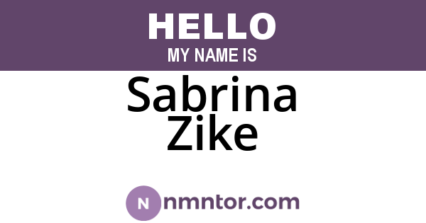 Sabrina Zike