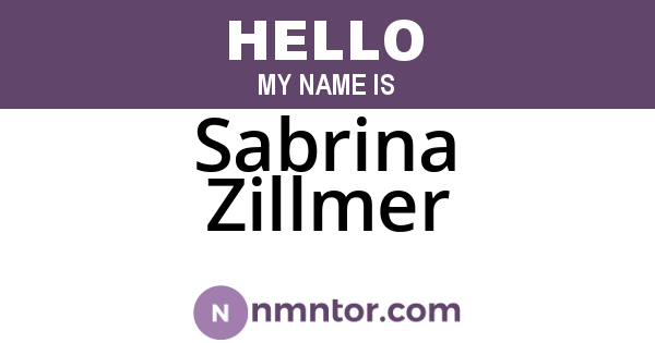 Sabrina Zillmer
