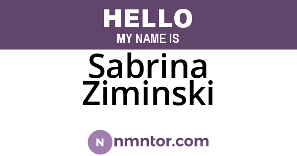 Sabrina Ziminski
