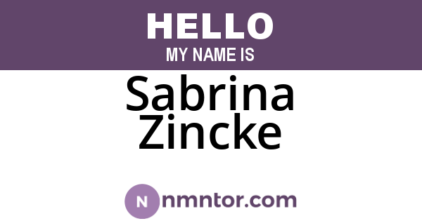 Sabrina Zincke