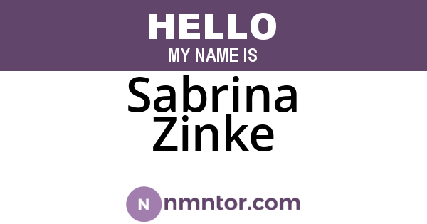 Sabrina Zinke