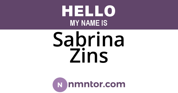 Sabrina Zins