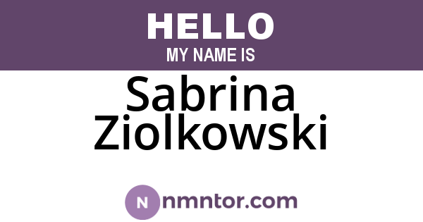 Sabrina Ziolkowski