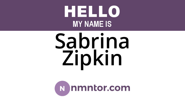 Sabrina Zipkin