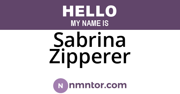 Sabrina Zipperer