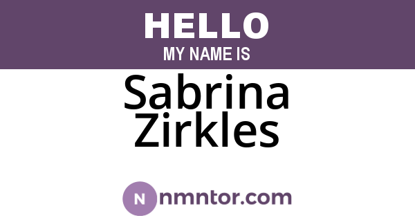 Sabrina Zirkles