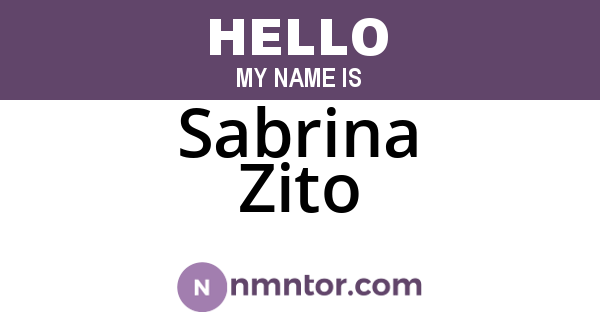 Sabrina Zito