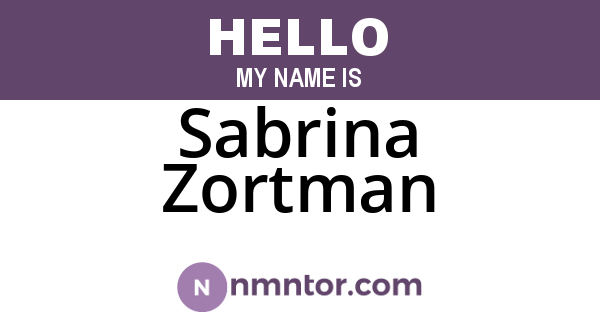 Sabrina Zortman