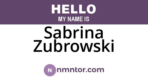 Sabrina Zubrowski