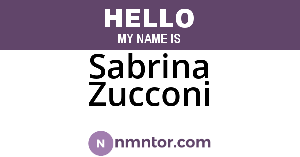 Sabrina Zucconi