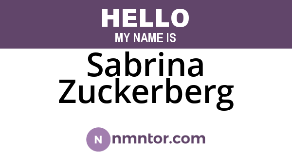 Sabrina Zuckerberg