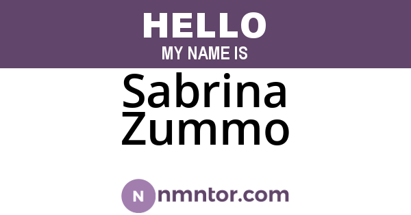 Sabrina Zummo