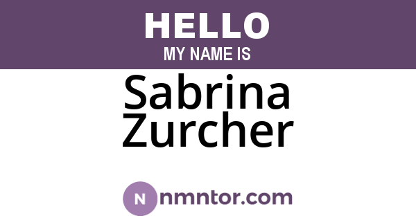 Sabrina Zurcher