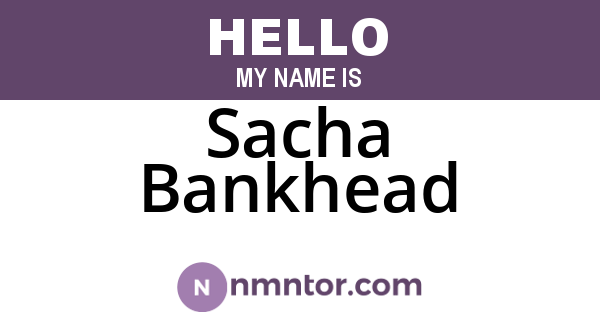 Sacha Bankhead