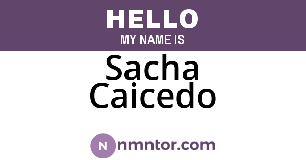 Sacha Caicedo