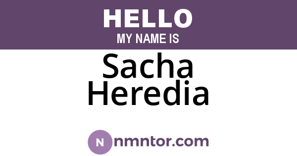 Sacha Heredia
