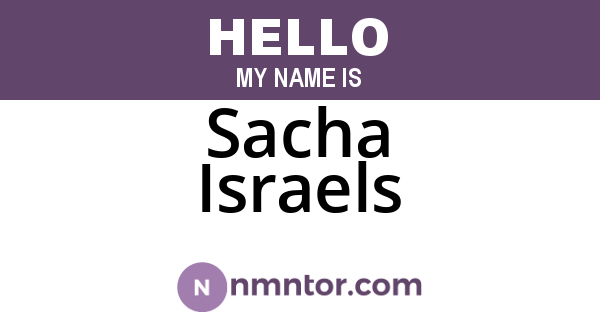 Sacha Israels