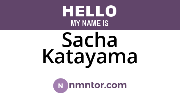 Sacha Katayama